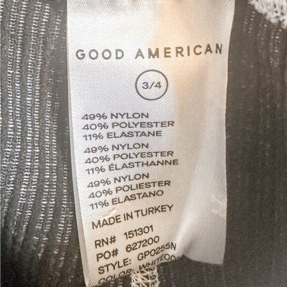 Good American Seamless Core Power Legging Black White, EUC, Size Large XL - Picture 10 of 10